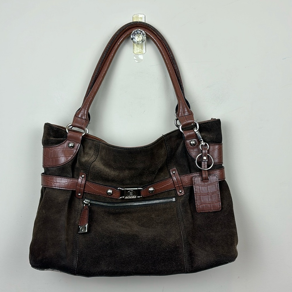 Etienne Aigner | Satchel Handbag; 100% Cow Suede leather
